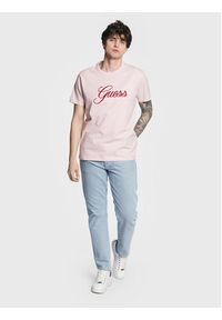 Guess T-Shirt 3D Embro M3GI25 K8FQ4 Różowy Regular Fit. Kolor: różowy. Materiał: bawełna #3