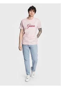 Guess T-Shirt 3D Embro M3GI25 K8FQ4 Różowy Regular Fit. Kolor: różowy. Materiał: bawełna #8