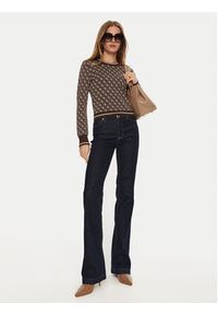 Guess Sweter Lise W4BR21 Z37K0 Brązowy Slim Fit. Kolor: brązowy. Materiał: wiskoza, syntetyk #3