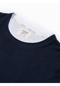 Ombre Clothing - Sweter męski - granatowy V10 - Rozmiar: XXL. Okazja: na co dzień. Kolor: niebieski. Materiał: bawełna. Styl: klasyczny, casual, elegancki #6