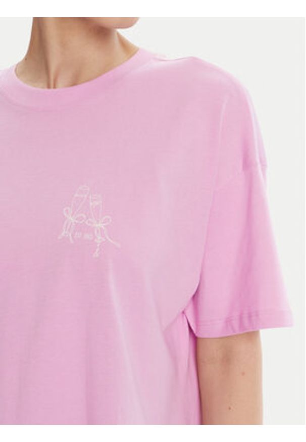 only - ONLY T-Shirt Vivvi 15346761 Różowy Regular Fit. Kolor: różowy. Materiał: bawełna