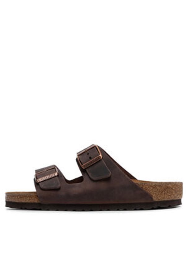 Birkenstock Klapki Arizona Bs 0052531 Brązowy. Kolor: brązowy. Materiał: nubuk, skóra