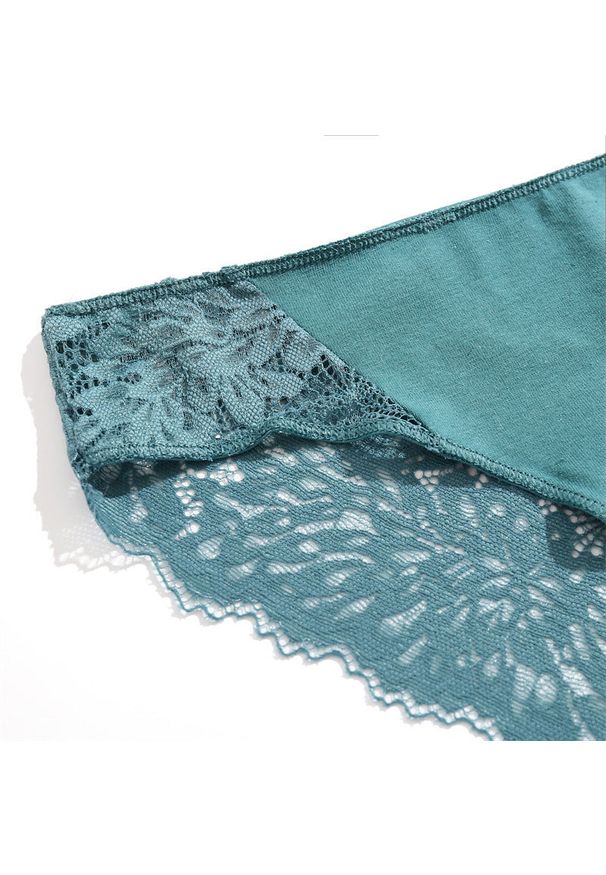 Intica - Figi koronkowe eleganckie z delikatnego materiału Charmaine. Kolor: niebieski. Materiał: koronka, materiał. Wzór: koronka