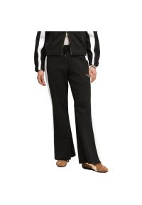 Spodnie damskie Puma T7 Flared Pants. Kolor: czarny. Materiał: bawełna, materiał. Sport: fitness #1