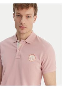Napapijri Polo E-Clanis NP0A4ID3 Różowy Regular Fit. Typ kołnierza: polo. Kolor: różowy. Materiał: bawełna #3