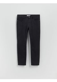 Reserved - Jeansy slim z efektem sprania - czarny. Kolor: czarny