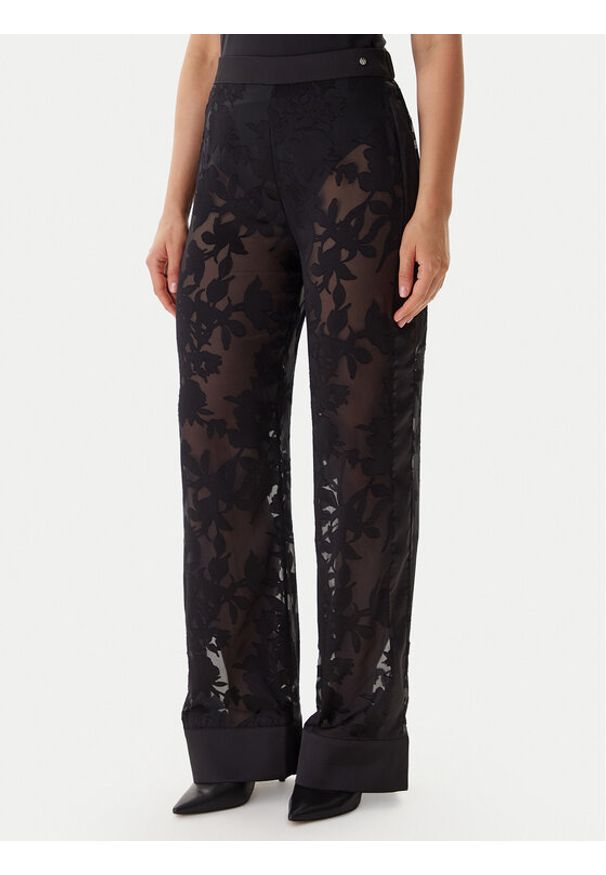 Guess Spodnie materiałowe O5BB00 W4700 Czarny Regular Fit. Kolor: czarny. Materiał: syntetyk