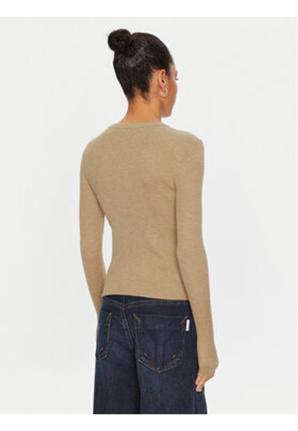 Miss Sixty Sweter 6L3RJ7291000 Brązowy Slim Fit. Kolor: brązowy. Materiał: wełna