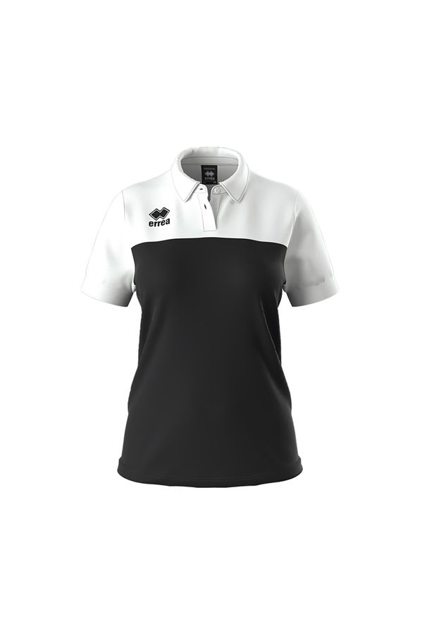 ERREA - Damska koszulka polo Errea Bonnie. Typ kołnierza: polo. Kolor: czarny, biały, wielokolorowy. Styl: sportowy, wakacyjny