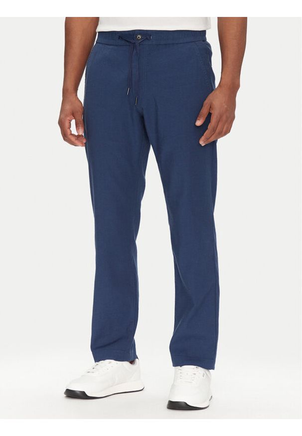 BOSS Spodnie materiałowe Sanderson-L 50536881 Niebieski Regular Fit. Kolor: niebieski. Materiał: syntetyk