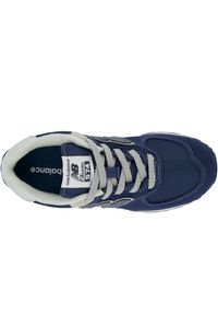 Buty dziecięce New Balance PC574EVN – granatowe. Okazja: na co dzień, na uczelnię. Kolor: niebieski. Materiał: syntetyk, materiał, zamsz, guma. Szerokość cholewki: normalna. Model: New Balance 574. Sport: turystyka piesza #4