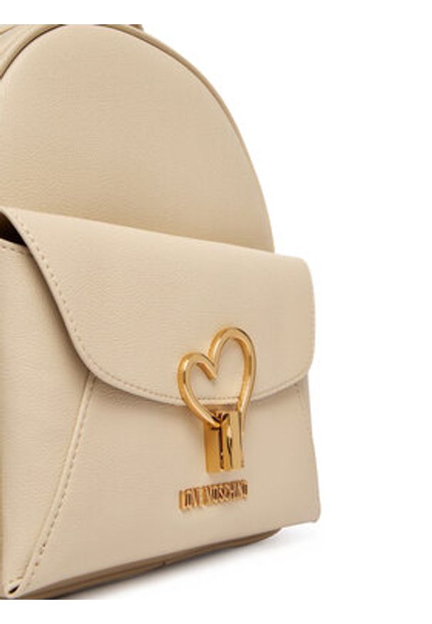 Love Moschino - LOVE MOSCHINO Plecak JC4137PP1OLQ0110 Écru. Materiał: skóra
