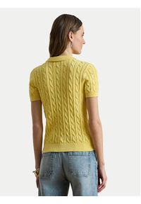 Lauren Ralph Lauren - LAUREN RALPH LAUREN Sweter 200932224017 Żółty jasny Slim Fit. Kolor: żółty. Materiał: bawełna #4