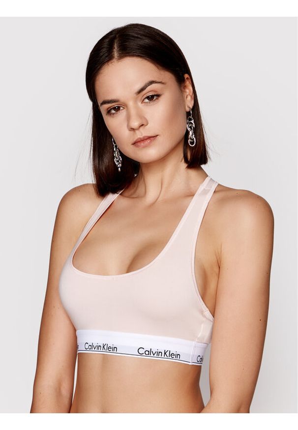 Calvin Klein Underwear Biustonosz top 0000F3785E Różowy. Kolor: różowy. Materiał: bawełna