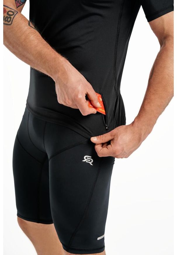 ROUGH RADICAL - Koszulka fitness szybkoschnąca męska Rough Radical Vital Zip. Kolor: czarny. Sport: fitness