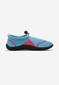 Renee - Niebiesko-Fuksjowe Wsuwane Buty Sportowe do Wody z Elastyczną Cholewką Vetilore. Okazja: na plażę. Zapięcie: bez zapięcia. Kolor: niebieski. Szerokość cholewki: normalna. Sezon: lato. Sport: pływanie #5