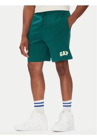GAP - Gap Szorty sportowe 703989-02 Zielony Regular Fit. Kolor: zielony. Materiał: bawełna. Styl: sportowy