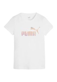 Koszulka sportowa damska Puma Ess+ Summer Daze. Kolor: biały. Materiał: bawełna. Długość rękawa: krótki rękaw. Długość: krótkie