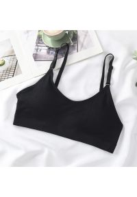 Intica - Braletka miękka z delikatnymi ramiączkami Robinia. Kolor: czarny. Materiał: tkanina, materiał #1