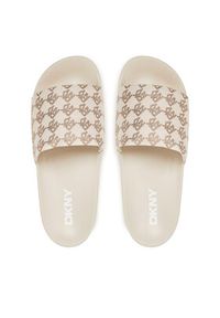 DKNY Klapki Zella K2533210 Beżowy. Kolor: beżowy. Materiał: materiał