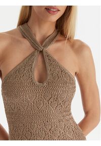 Guess Sukienka dzianinowa W5YK48 Z37G0 Beżowy Slim Fit. Kolor: beżowy. Materiał: syntetyk #2