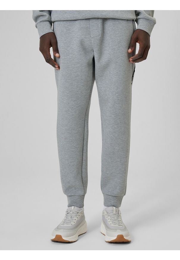 4f - 4F Spodnie dresowe joggery męskie - szare XXL. Kolor: szary. Materiał: dresówka. Sport: fitness