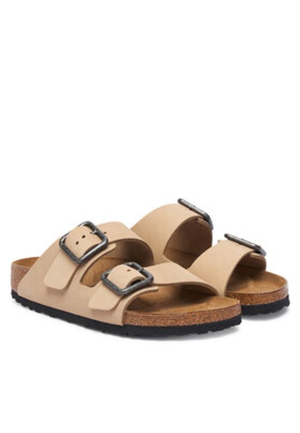 Birkenstock Klapki Arizona Wire Buckle 1031579 Beżowy. Kolor: beżowy. Materiał: nubuk, skóra
