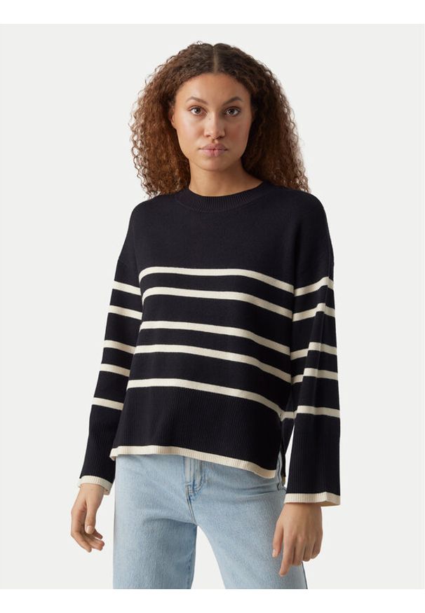 Vero Moda Sweter Saba 10278319 Czarny Regular Fit. Kolor: czarny. Materiał: syntetyk