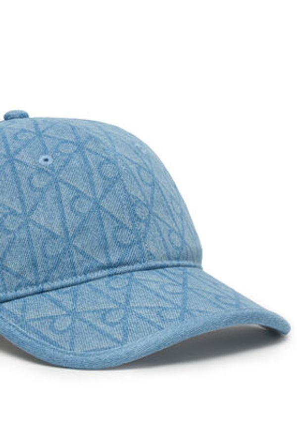 Calvin Klein Czapka z daszkiem Denim Emblem Burnout LV04F5042G Niebieski. Kolor: niebieski. Materiał: bawełna