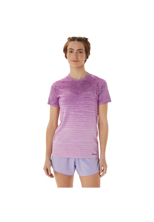 Asics - T-shirt sportowy z krótkim rękawem damski ASICS Seamless SS Top. Kolor: różowy. Materiał: nylon, poliester. Długość rękawa: krótki rękaw. Długość: krótkie