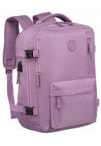 Podróżny plecak Peterson PTN 23129 fioletowy. Kolor: fioletowy. Materiał: materiał
