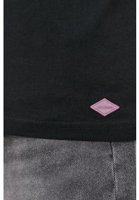 Lee Cooper T-shirt męski kolor czarny gładki. Okazja: na co dzień. Kolor: czarny. Materiał: dzianina. Wzór: gładki. Styl: casual