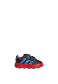 Adidas - Pantofelki dla dzieci adidas x Marvel Spider-Man Grand. Kolor: czerwony, wielokolorowy, niebieski, czarny. Wzór: motyw z bajki