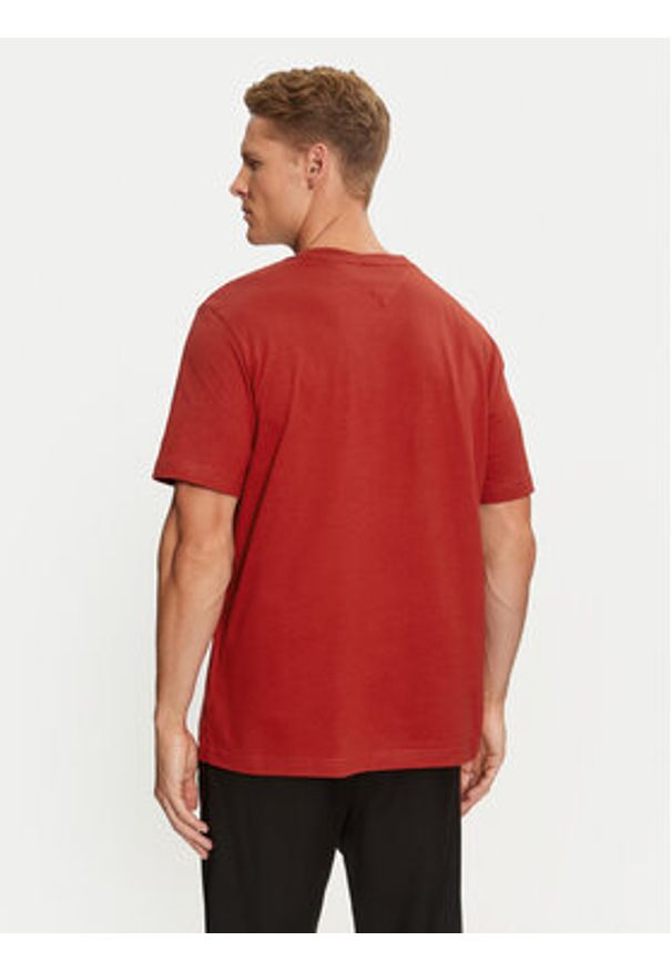 TOMMY HILFIGER - Tommy Hilfiger T-Shirt Essential MW0MW37267 Czerwony Regular Fit. Kolor: czerwony. Materiał: bawełna