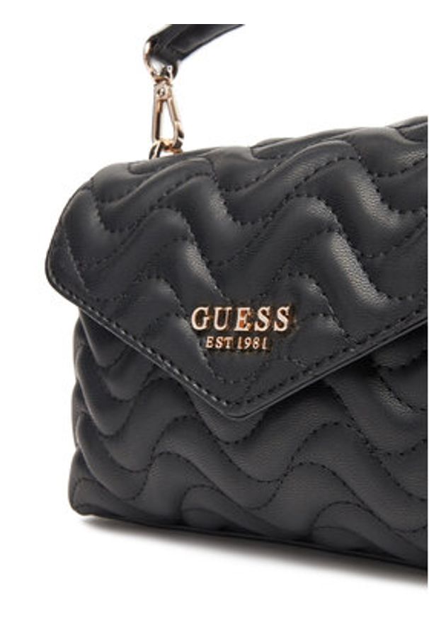 Guess Torebka Melisandra Mini HWQG96 53780 Czarny. Kolor: czarny. Materiał: skórzane