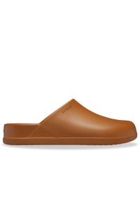 Klapki Crocs Dylan Clog 209366-21N - brązowe. Kolor: brązowy. Materiał: materiał, skóra