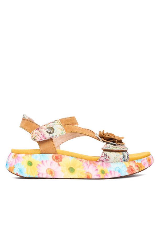 Laura Vita Sandały Nikito 01 Żółty. Kolor: żółty. Materiał: skóra