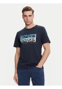 Jack & Jones - Jack&Jones T-Shirt Colton 12268438 Granatowy Standard Fit. Kolor: niebieski. Materiał: bawełna