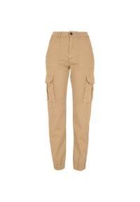 Urban Classics - Spodnie Damskie Twill Utility. Kolor: beżowy