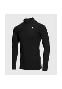 NORDICDOTS - Koszulka z długim rękawem męska Performance. Typ kołnierza: golf. Kolor: czarny. Materiał: elastan, nylon. Długość rękawa: długi rękaw. Długość: długie. Sport: tenis, golf