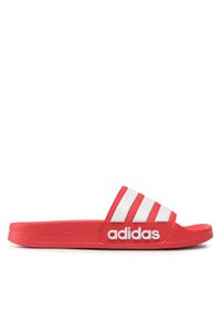 Adidas - Klapki adidas. Kolor: czerwony