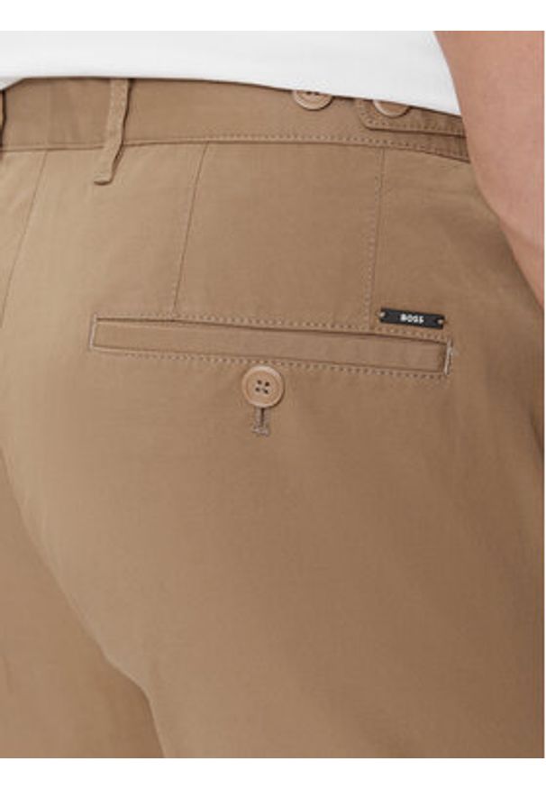BOSS - Boss Chinosy C-Genius-W-241 50509778 Beżowy Slim Fit. Kolor: beżowy. Materiał: bawełna