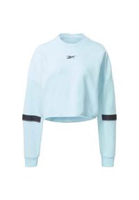 Bluzy sportowa damska Reebok Frotte Studio. Kolor: niebieski