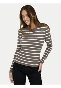 only - ONLY Sweter Louisa 15344579 Brązowy Slim Fit. Kolor: brązowy. Materiał: syntetyk #3