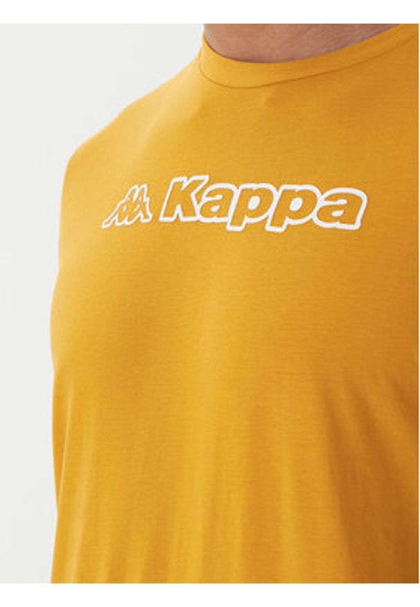 Kappa T-Shirt Feddu 311H7HW Żółty Regular Fit. Kolor: żółty. Materiał: bawełna
