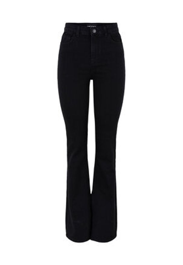 Pieces Jeansy 17111068 Czarny Flared Fit. Kolor: czarny