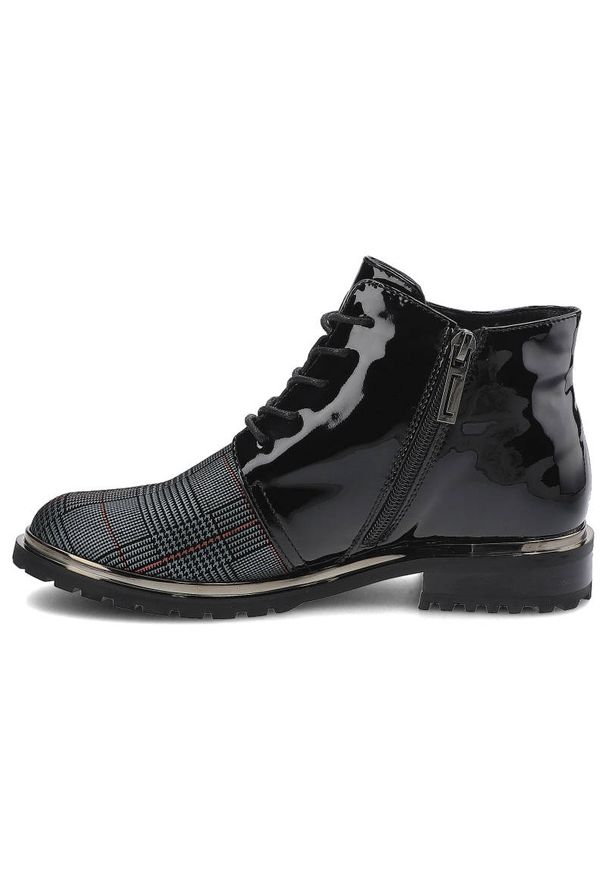 Czarne Botki Damskie Artiker Modne Buty Ocieplane. Okazja: na co dzień. Zapięcie: zamek. Kolor: czarny. Materiał: skóra. Wzór: gładki. Styl: klasyczny, casual, elegancki