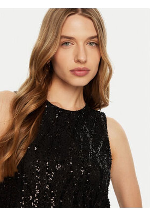 Imperial Top R9990034S Czarny Regular Fit. Kolor: czarny. Materiał: syntetyk