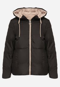 Born2be - Czarna Dwustronna Kurtka Pikowana Ozdobiona Sznurkami Mivvena. Okazja: na co dzień. Kolor: czarny. Materiał: jeans. Długość rękawa: długi rękaw. Długość: długie. Wzór: aplikacja. Styl: casual #5