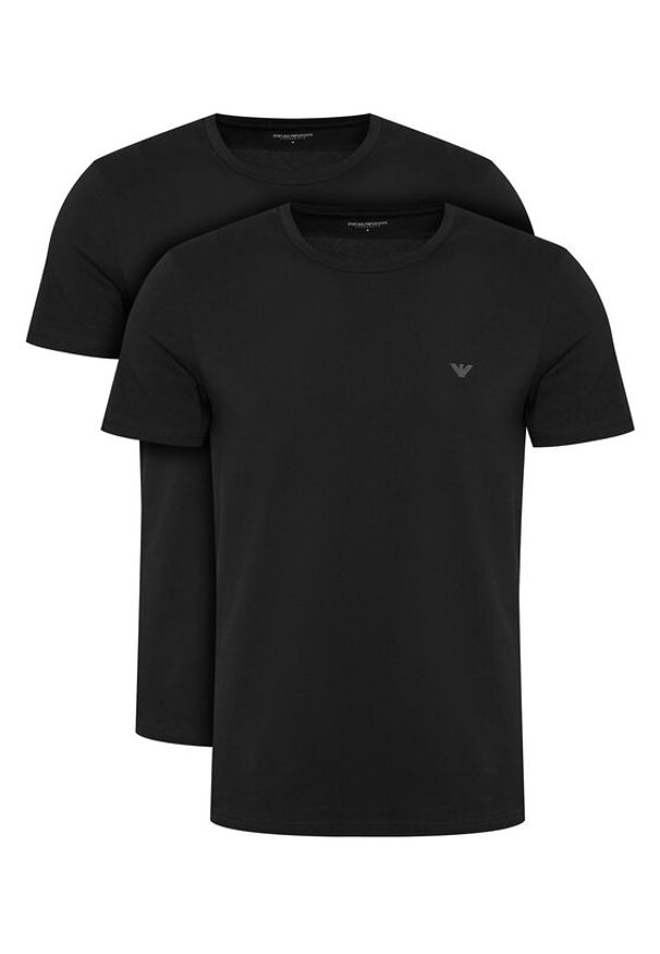 Emporio Armani Underwear Komplet t-shirtów EM000391 AF18881 MC005 Czarny Slim Fit. Kolor: czarny. Materiał: bawełna